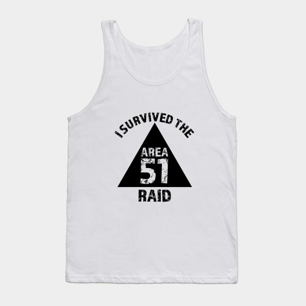 I Survived The Area 51 Raid (Black) Tank Top by TheArtArmature